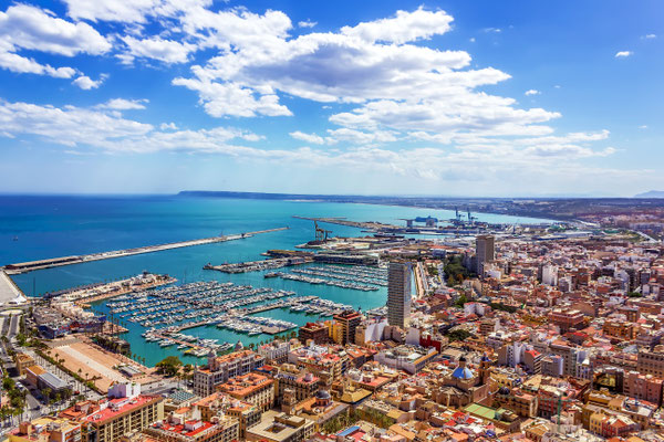 Panoramic view of Alicante in Spain by Dragomir Nikolov