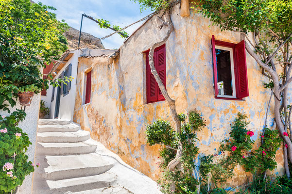 Beautiful ancient street in Athens, Greece. Copyright Olga Gabrilova
